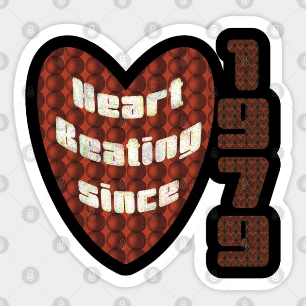 1979 - Heart Beating Since Sticker by KateVanFloof
